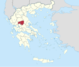 Locatie van het departement Karditsa