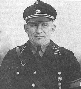 Paul von Radomski met de rang van SS-Untersturmführer, 1943–44