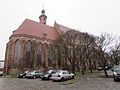 Blick von Nordosten auf Chor und Kirchenschiff