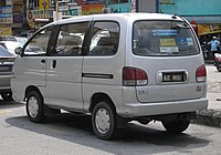 Rear-side shot of a first generation Perodua Rusa EX (1.3), in Kajang, Selangor, Malaysia.