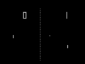 Atari Pong Oyun konsolu için çıkartılan ilk Atari oyunu Pong'un oyun içi görüntüsü.
