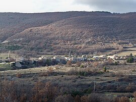 A general view of the village of Saumane