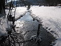 De "grensrivier" de Silberbach bij Feldrom