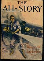 The All-Story giugno 1912, con la quinta e penultima puntata di Edgar Rice Burroughs Sotto le lune di Marte (Under the Moons of Mars)