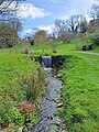 The Jubilee Arboretum, stream flowing from the lake