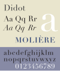 Muster der Didot-Schrift