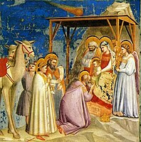 Anbetung der Heiligen drei Könige von Giotto di Bondone, entstanden 1304–1306