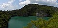 Panorama of The laguna of Ang Thong on Ko Mae Ko