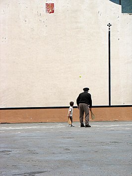 Pelota-spelers bij een vriendschappelijke wedstrijd