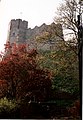 View of Lewes Castle from the pathway off High Street