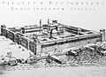 Rekonstruktionszeichnung des Diokletians-Palastes in Split