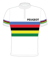 World champion's rainbow jersey, with Peugeot insignia