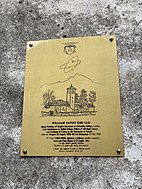 Plaque in honour of the alpinist William Paton Ker, Old Church cemetery, Macugnaga, Italy