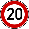 274-52 zulässige Höchstgeschwindigkeit 20 km/h