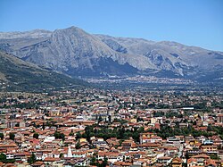 View of Avezzano from Mount Salviano