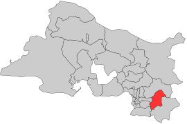 Situation of the canton of Aubagne in the department of Bouches-du-Rhône