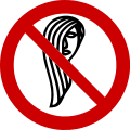 D-P029: Bedienen mit langen Haaren verboten
