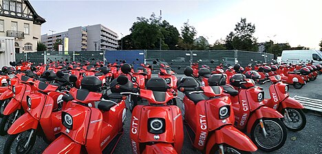 E-Scooters of scooter-sharing company Emmy in Munich (2019)