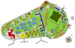 Een gedetailleerde plattegrond van Govenors Island