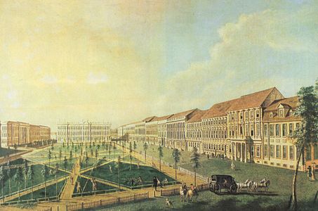 Platz der Einheit (Wilhelmsplatz) Potsdam 1773, Johann Friedrich Meyer (1728–1789)