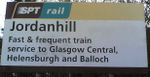 The name sign identifying Jordanhill station