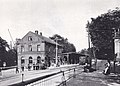 Haltestelle Nicolai­vorstadt (um 1900), damals noch am Bahn­übergang über die Stollberger Straße