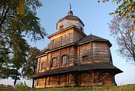 Een houten kerk in Korczmin