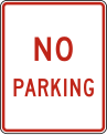 Schild „Nicht Parken“ in den Vereinigten Staaten