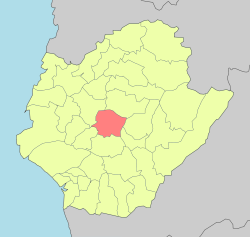 Location of Shanhua District in Tainan