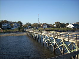 Southport vanaf de pier in Waterfront Park