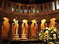 Inside St Mary's arcaded, apsidal chancel