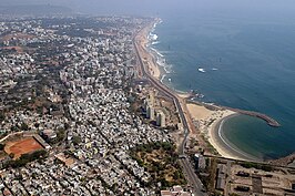 Visakhapatnam vanuit de lucht