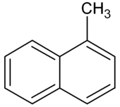 Structuurformule van 1-methylnaftaleen