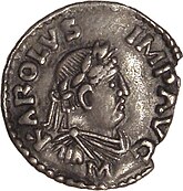 Bildnis Karls des Großen auf einem Denarius