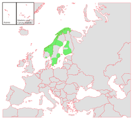 Invazív európai elterjedtsége