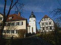 Heldritt, Oberschloss, Kirche und Pfarrhaus