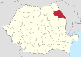 Locatie van district Iași in Roemenië