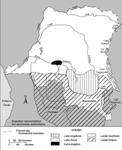 Regno di Lunda - Localizzazione