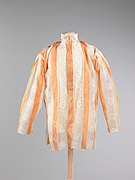 Early 19th century striped barong tagalog made from piña