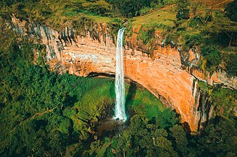 Der Hauptwasserfall der Sipi Falls