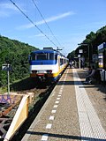 Perron station Rhenen in noordelijke richting gezien, in 2007