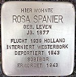 Stolperstein für Rosa Spanier (Hohenzollernstraße 46)