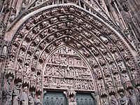 Το τύμπανο της κεντρικής πύλης του Καθεδρικού ναού του Στρασβούργου