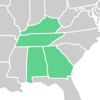 Symphyotrichum priceae distribution map