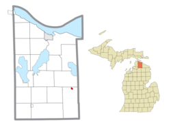 Location within Cheboygan County