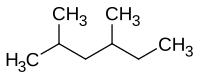 Strukturformel von 2,4-Dimethylhexan