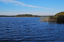 Der Rheinsberger See im gleichnamigen Seengebiet, dem südlichen Ausläufer des Neustrelitzer Kleinseengebiets