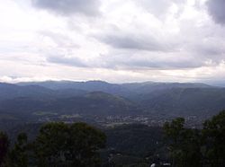 A view of Badulla town from Cullen Estate