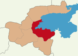 Map showing Tatvan District in Bitlis Province