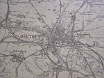 Das Stadtgebiet auf einer alten Landkarte: Beuthen mit Schomberg und Rossberg